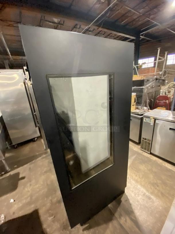Federal Industries Commercial Black Refrigerated Display Case, Model RSSM678SC5. Multi-tier, open Grab-N-Go, 120/208-240V, 1 Phase.