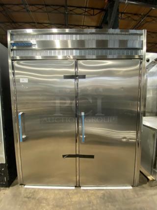Victory Commercial Stainless Steel 2 Door Roll-Thru Heated Holding Cabinet, dual compartment controls, excellent condition.