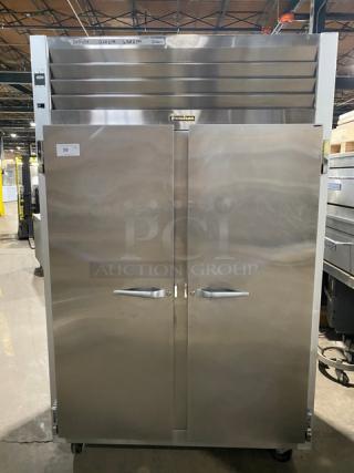Traulsen G-Series Commercial Stainless Steel Solid 2 Door Reach In Freezer! Energy Star Certified! Model: G22010 SN: T642400E97! 115V 1 Phase! On Casters! - Item #1215597