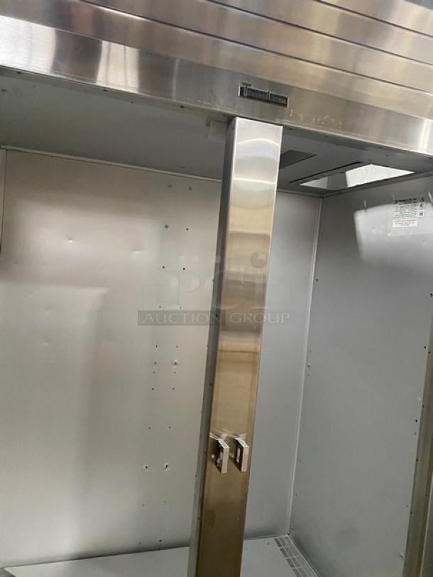 Traulsen G-Series stainless steel 2-door reach-in freezer, Model G22010, on casters. Energy Star Certified, 115V 1 Phase.