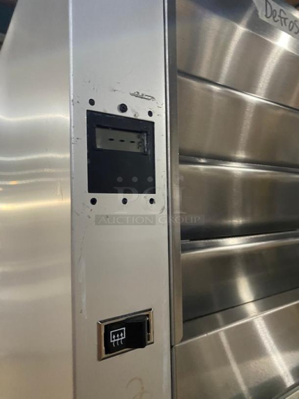 Traulsen G-Series G22010 2-Door Commercial Freezer, stainless steel, Energy Star, 115V, on casters, minor surface wear.