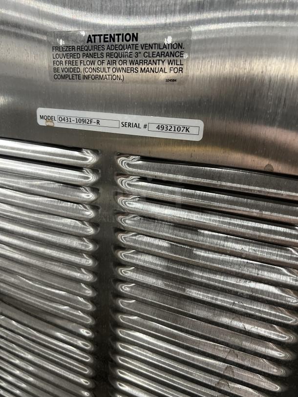 Stoelting O43110912FR stainless steel soft serve machine, electric, twin/twist, 208-240V 3 phase, with drip tray. Serial: 4932107K.