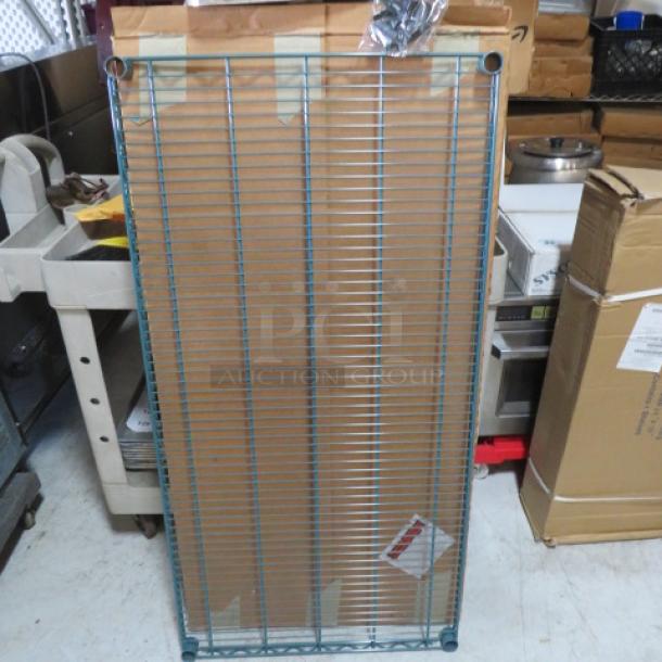 NEW METRO 48x24 Green Shelf, metal construction, still packaged. Includes mounting hardware. Model: 2XBID.