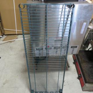 New 36x14 green Metro shelf, metal, durable construction, ideal for storage, pristine condition, 2XBID model.