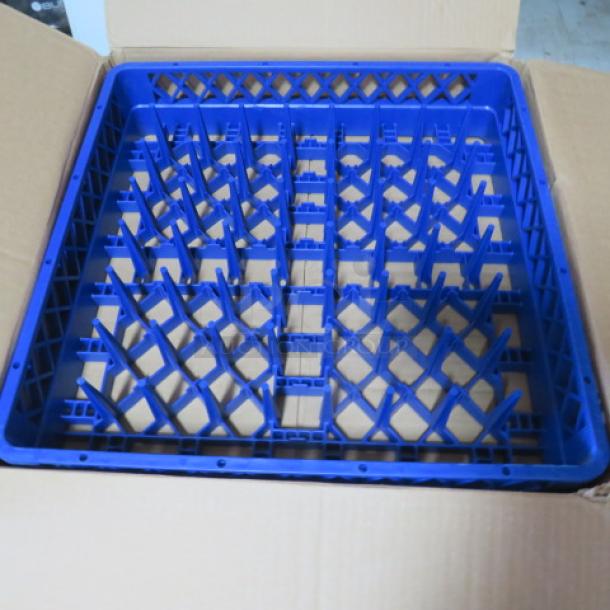 NEW Sysco plate and tray dishwasher rack, blue plastic, lattice design, ideal for commercial kitchens, condition: excellent.