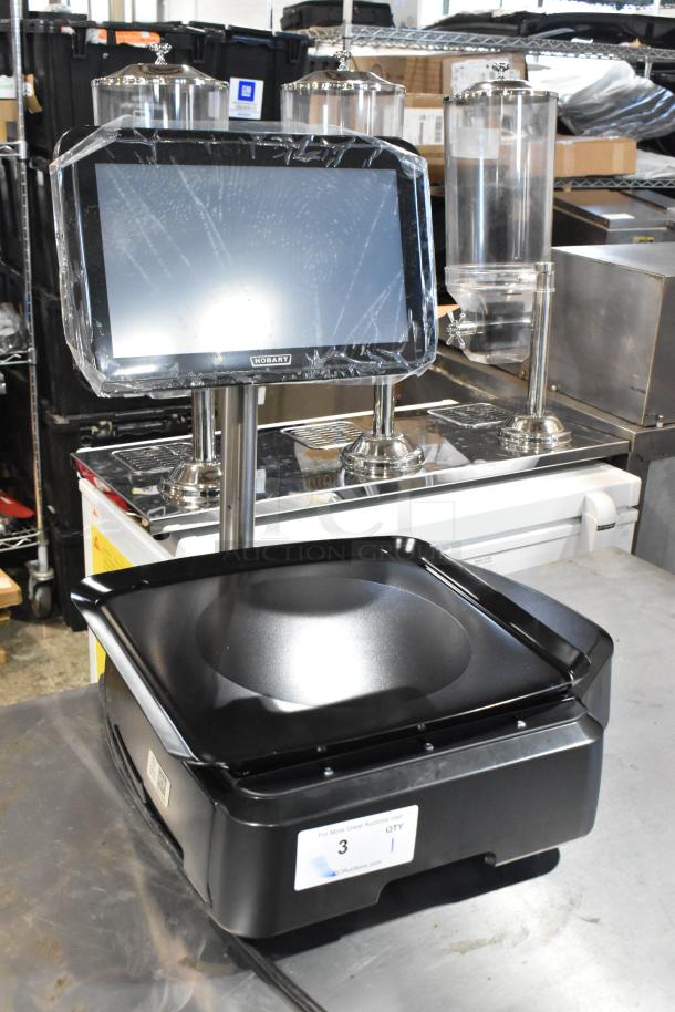 BRAND NEW Hobart HTi-SSLSC 2024 Metal Commercial 30 lb. Price Computing Scale with Label Printer, protective film on screen.