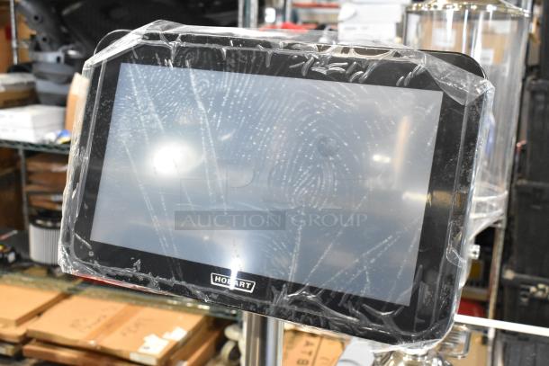 Brand new 2024 Hobart HTi-SSLSC metal commercial scale, 30 lb capacity, price computing, with label printer, wrapped in original packaging.