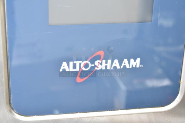Alto Shaam CTP7-20E Combi Convection Oven, stainless steel, electric, branding visible, on equipment stand.