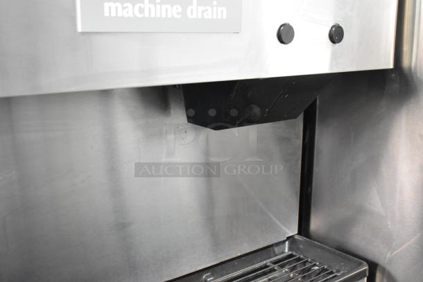 Hoshizaki DCM-751BAH stainless steel icemaker with water and ice dispenser, showing dispensing area. 115 Volts, 1 Phase.