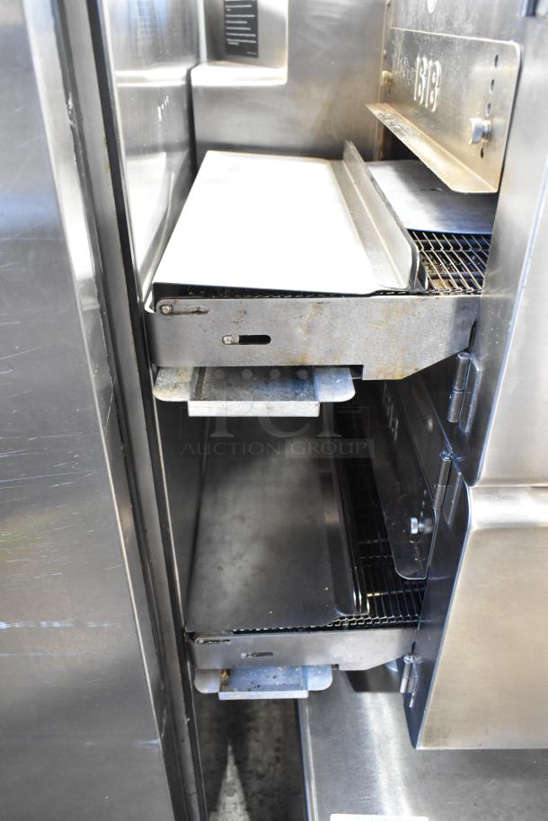 Two 2018 Turbochef HCS1618 stainless steel conveyor ovens, electric-powered, 208/240 volts, 1 phase, commercial use.