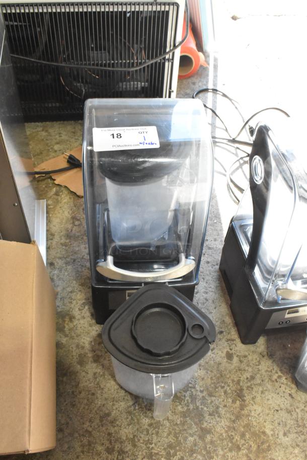 2022 Vita-Mix VM0145 metal commercial countertop blender with sound enclosure, hinge lid, and two pitchers, 120V, 1 phase.