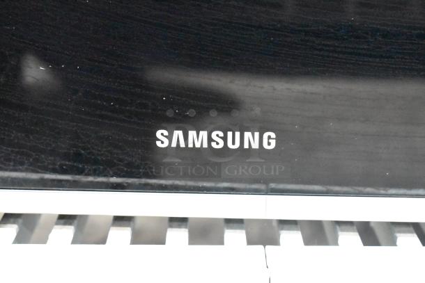 2018 Samsung MS14K6000AS countertop microwave oven in good condition, 120 volts, 1 phase. Features Samsung logo.