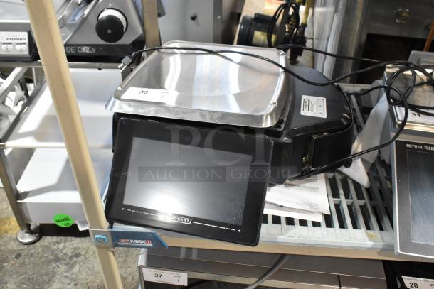2020 Hobart HTi-7LH4W metal commercial countertop scale with digital display; tested and working.