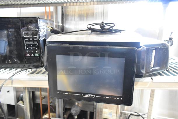 Hobart HTi metal commercial countertop scale, touchscreen display. Tested, working. 120/208-240V, 1 phase.