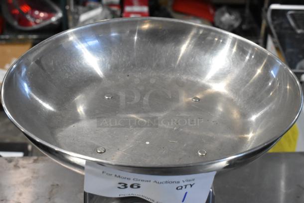 Yamaha SM(N) metal countertop food portioning scale with a large stainless-steel bowl, in good used condition.