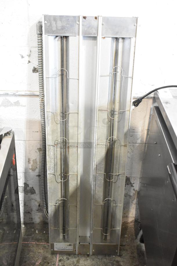 Hatco GRAH-48D metal double heat strip, 120 volts, 1 phase, used condition, visible wiring and metal frame.