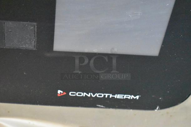 Convotherm stainless steel commercial combi convection oven, logo visible. Note: Door does not close.
