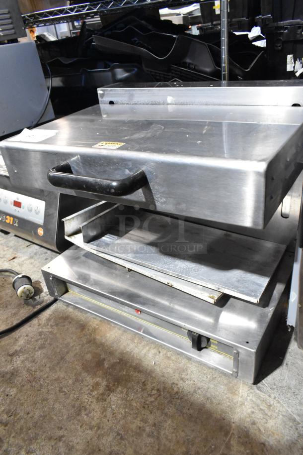 Equipex SEM60 Commercial Salamander Broiler, stainless steel, electric, 220V, 1 phase, visible control panel, used condition.