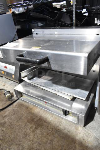 Equipex SEM60 Commercial Salamander Broiler, stainless steel, electric, 220V, 1 phase, visible control panel, used condition.