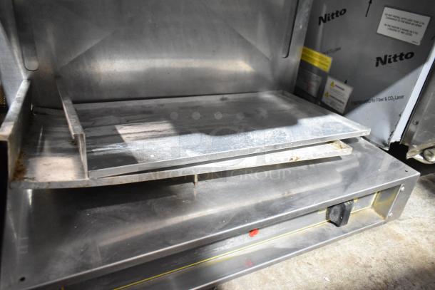 Equipex SEM60 stainless steel salamander broiler, electric, 220V, 1-phase, used, with control panel and adjustable tray.