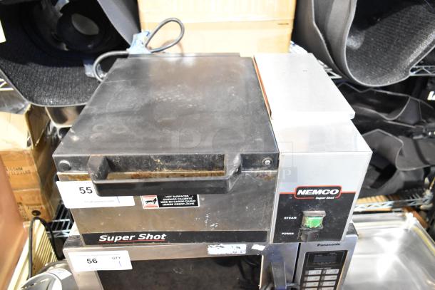 Nemco 6600 stainless steel countertop food warmer, 120 volts, used condition. Features power and steam controls.