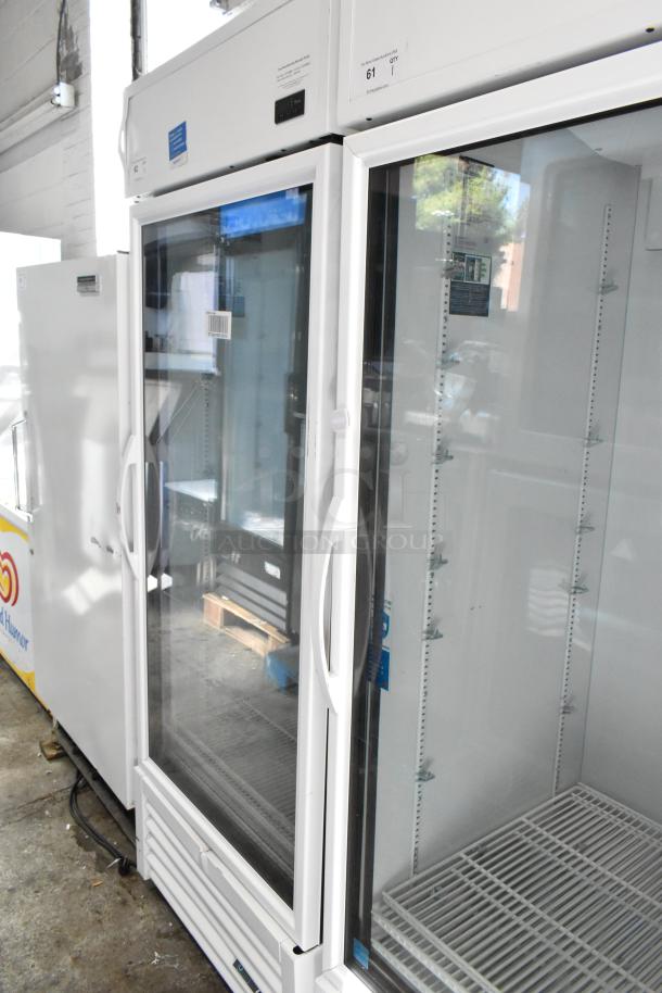 2020 True TSCI-600R-G-PH Metal Commercial Cooler, single glass door, poly-coated racks, 115V, 1 phase, excellent condition.