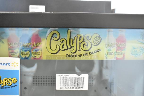 IDW G-10-F334B-HC Single Door Cooler, features 115V power, branded "Calypso" label, commercial use, barcode visible.