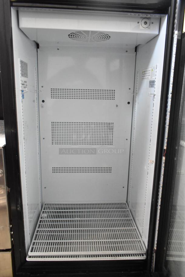 IDW G-10-F334B-HC metal commercial cooler, single door, 115 volts, 1 phase, with interior shelving and venting detail.