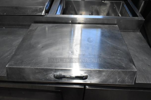 Turbo Air TPR-67SD-D4 stainless steel pizza prep table with 4 drawers, 115V, 1 phase, clean condition, polished surface.
