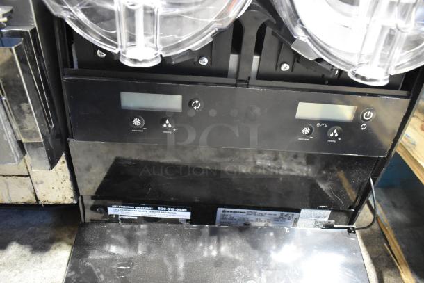 Stoelting SCBF128-37 commercial granita machine, 2.6-gallon, dual tanks, 115 volts, control panel view, sturdy metal build.