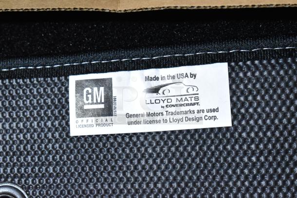 Set of 6 brand new Lloyd Mats car mats, scratch and dent items. Official GM licensed product, made in the USA.