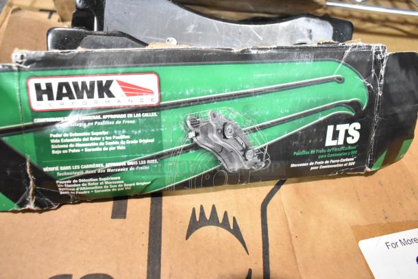 "Brand new Hawk Performance brake pads, models HB528 P.811, HB250F.653, HB299 P.650, in original packaging."