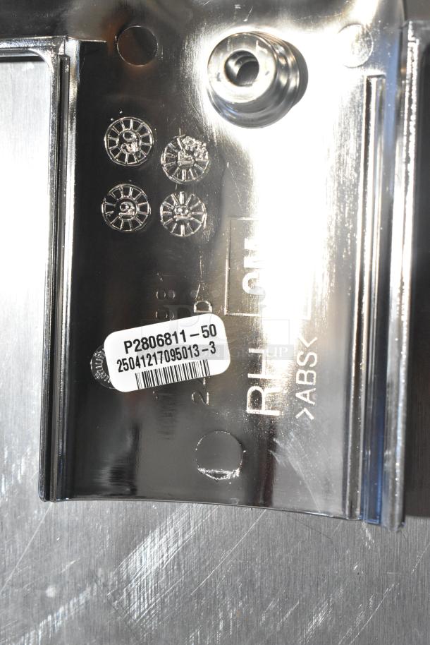 GM metal part with label "P2806811–50." Features embossed markings and "RH" text. Appears in excellent condition.