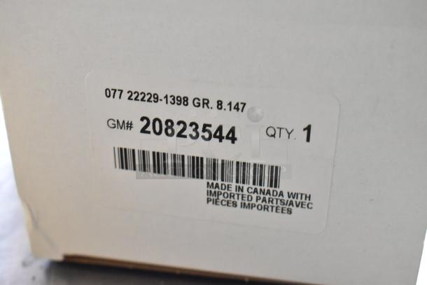 Box with label showing GM# 20823544, part of 4 various items including X34-122-B1, GM 25664746, Corvette LT1 Piece.
