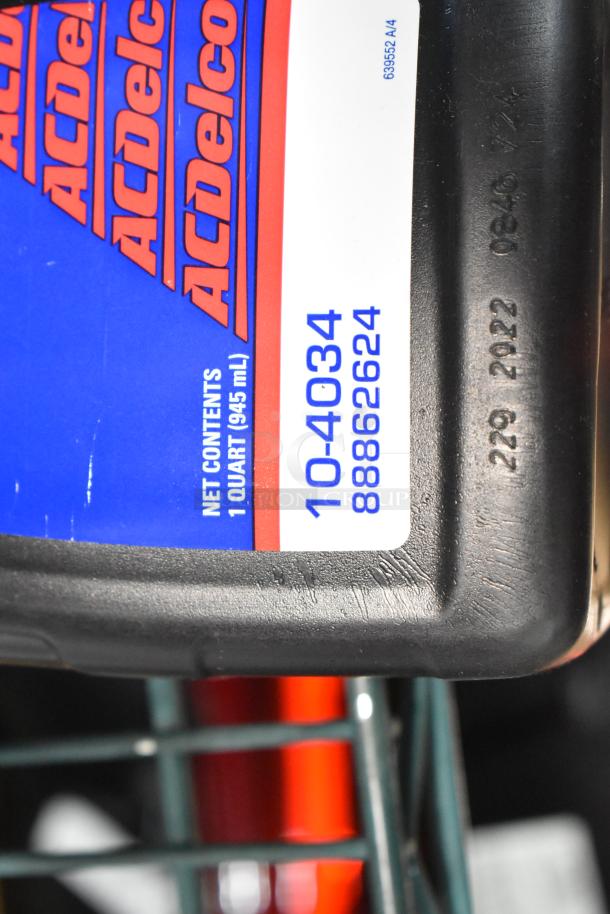 ACDelco gear oil bottle, 1 quart (945 mL), part number 10-4034, label details visible. Condition appears new.