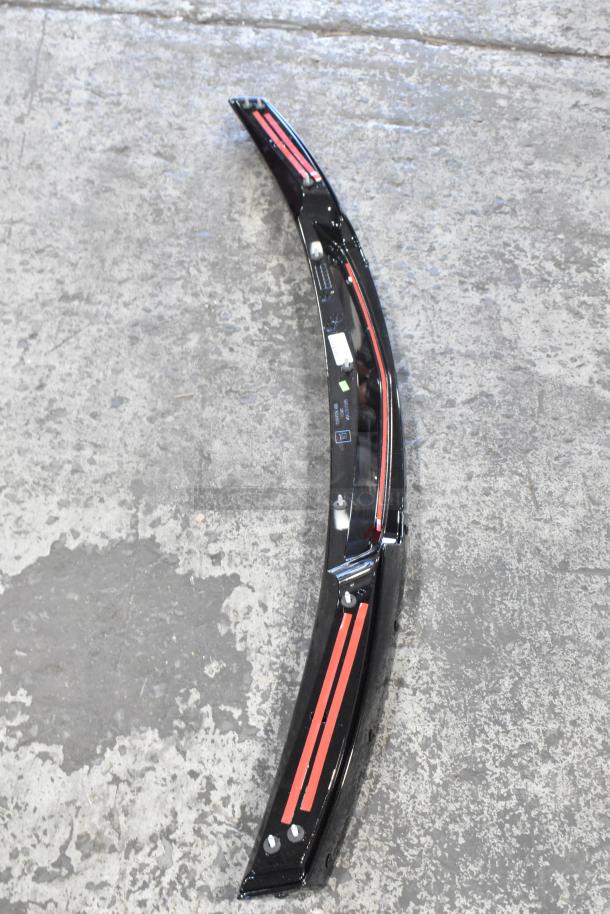 Black spoiler with red accents and visible hardware, marked with 23376474. Suitable for car modification enthusiasts.