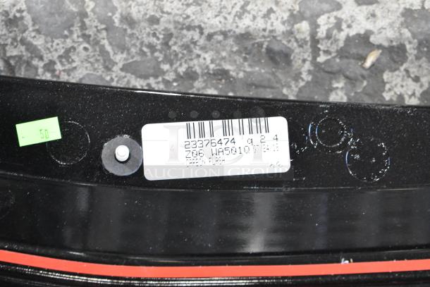 Black spoiler with item number 23376474, tag labeled "ZO6, WA501Q, 07/24/18, Carbon Flash."