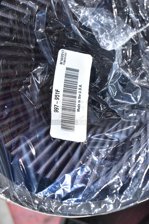 Box of parts with 111550-CAKHWX-AA cold air intake kit, wrapped in plastic, tag shows "997-951F, Made in the U.S.A."
