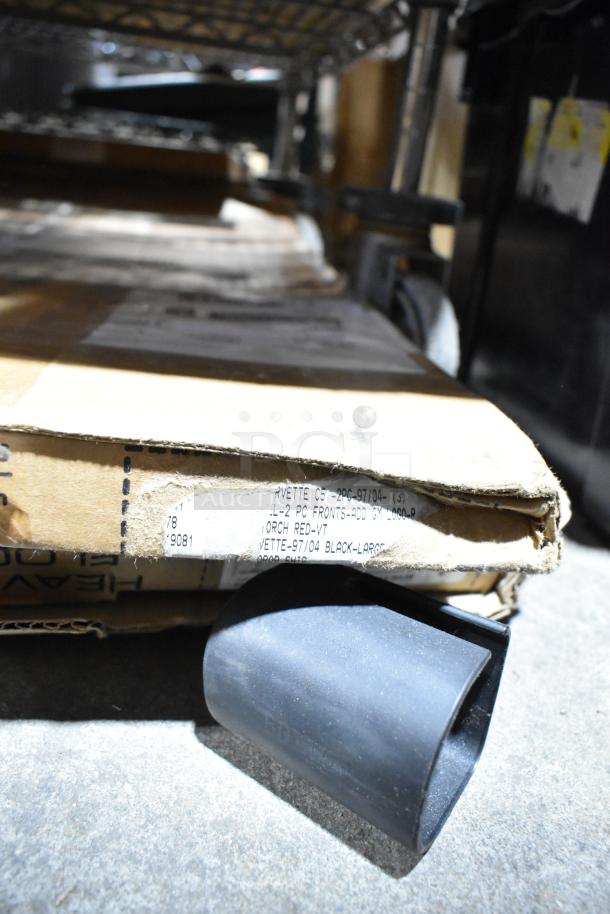 Cardboard box labeled with Corvette C5 mat details; includes 27 new scratch and dent floor mats like Jeep Wrangler, Yukon Denali.