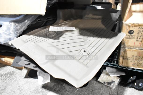 ALL ONE MONEY! tier lot featuring tan car floor mats, new condition, various items included, tags visible with details.
