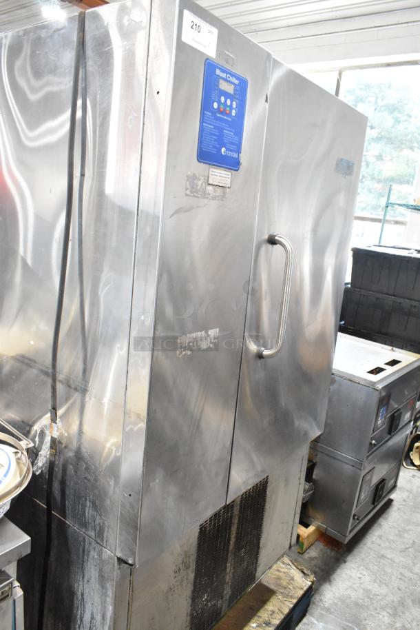 Randell BC-18 stainless steel commercial blast chiller, 115/230 volts, 1 phase. Visible control panel, robust handle.