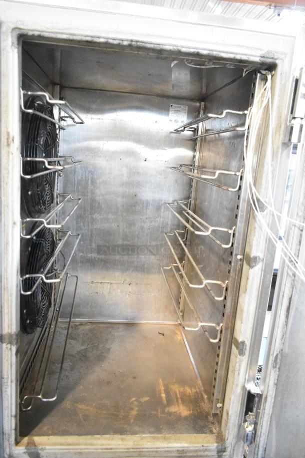 Randell BC-18 stainless steel commercial blast chiller, 115/230V, 1 phase, internal racks, used condition, visible fan.