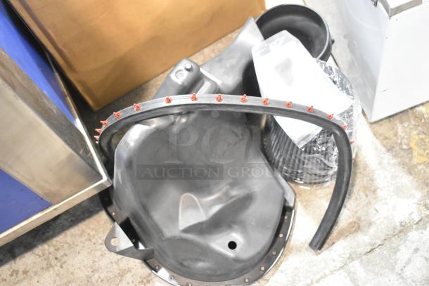 SLP Blackwing Cold Air Induction Kit, black components, includes tubing and intake housing, appears unused.