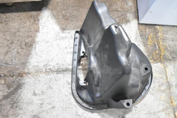 SLP Blackwing Cold Air Induction Kit, black, showing slight wear, designed to enhance engine performance.