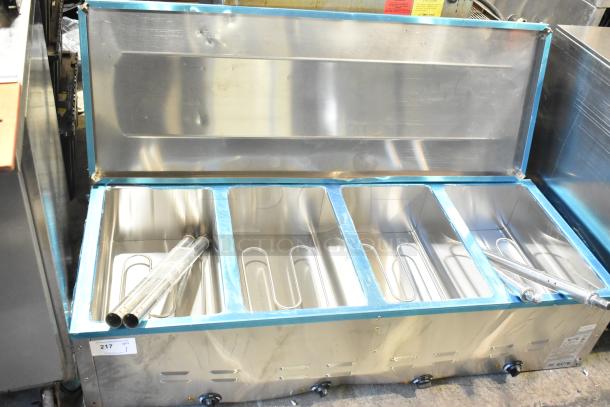 Brand new Avantco 177STE4SA stainless steel 4-bay steam table, electric, 120V, 1 Phase, scratch and dent condition.