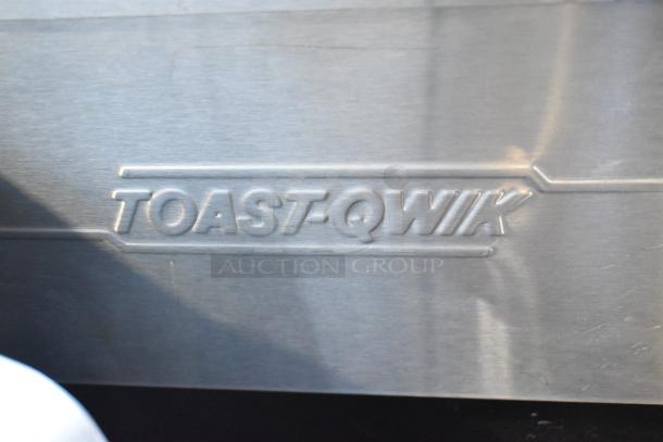 Hatco TQ-800HBA stainless steel commercial toaster oven, features "Toast-Qwik" branding. 208V, 1 Phase. 