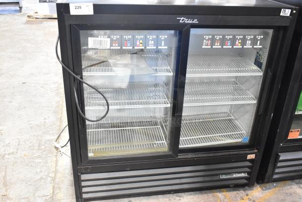 2019 True GDM-41SL-48-HC-LD cooler, 2-door reach-in, with poly-coated racks; black finish, 115V, 1 Phase.