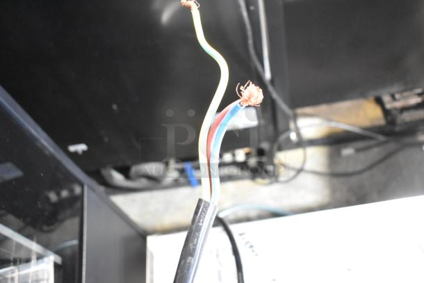 Frayed electrical wires of an Estella ECEM3/N3 espresso machine. Suitable for 220-240V, 1 Phase.