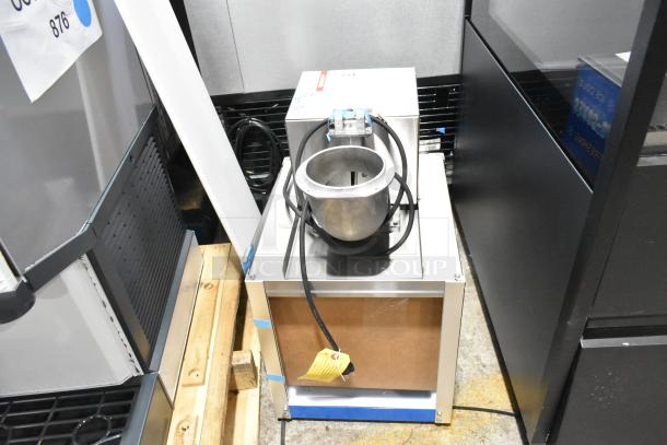 Brand new Paragon 6133300 Simply-A-Blast Snow Cone Machine, metal countertop model, 120V, visible scratch and dent, 1 Phase.