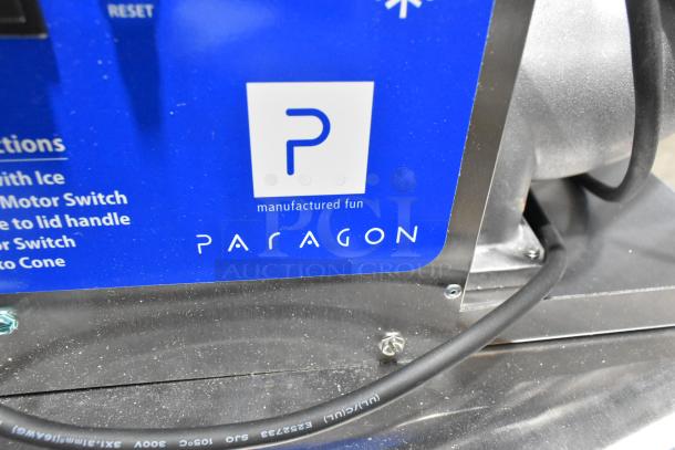 BRAND NEW Paragon Simply-A-Blast Snow Cone Machine, model 6133300, metal countertop, 120V, scratch and dent.